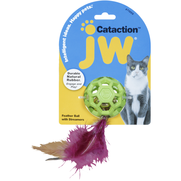 JW JW Cataction Feather Ball with Bell