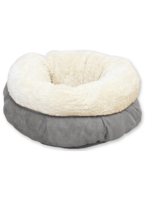 AFP Lambswool Donut Bed Grijs