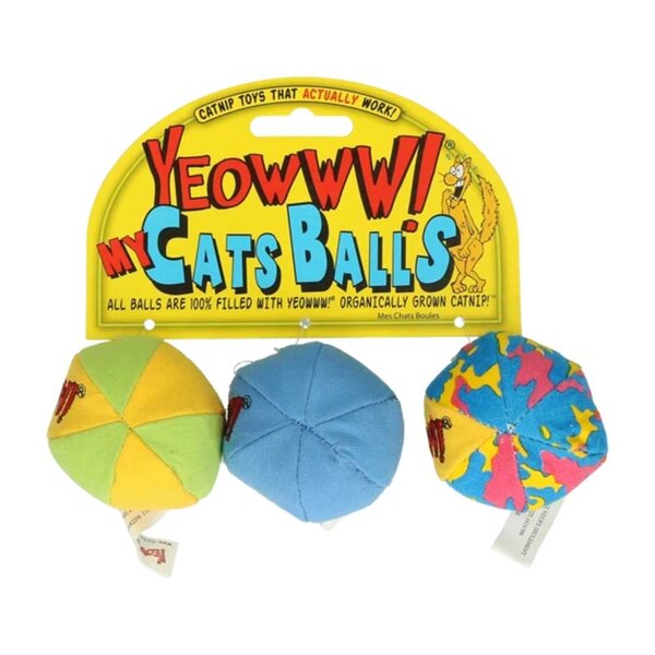 Yeowww! My Cats Balls Ballen Gevuld met Catnip 3 Stuks
