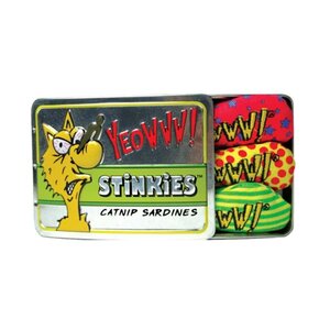 Tin of Stinkies Sardientjes Gevuld met Catnip 3 Stuks