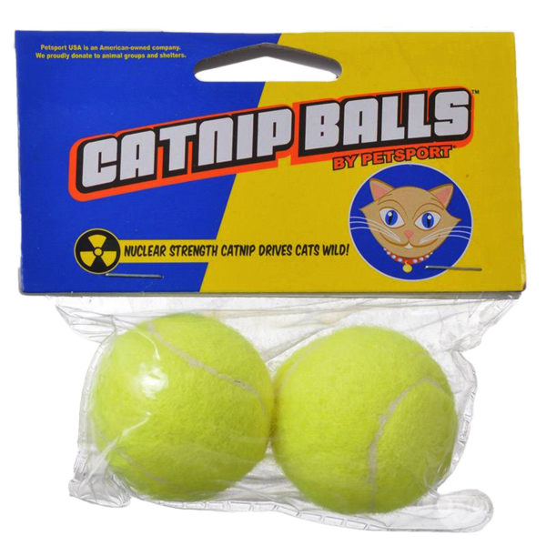 Petsport Catnip Balls Tennis look 2-Pack