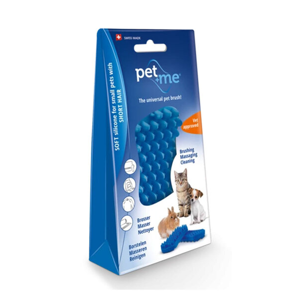 Pet and Me Pet and Me – Kattenborstel – 20x10x3 cm – Kort haar – Blauw