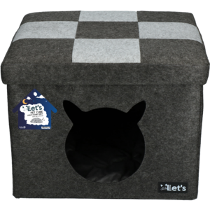 Let's sleep - Kattenmand - Kattenhuis - licht/donker grijs