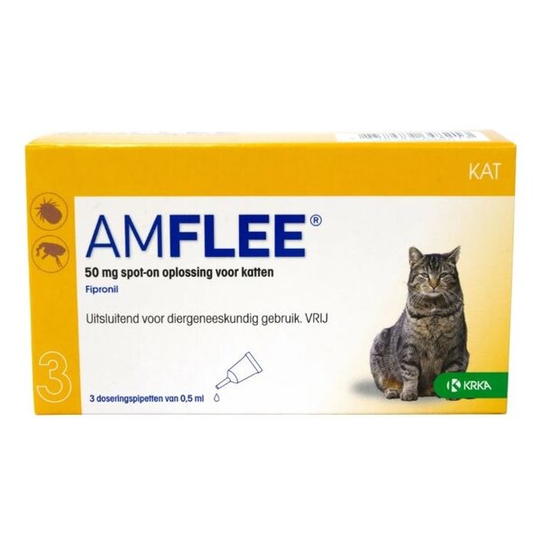 Amflee Amflee - tekenpipet - tekendruppels - vlooiendruppels - 50mg - kat