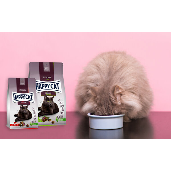 Happy Cat Happy Cat –  Droogvoer Kat – 4kg – Kattenbrokken – Sterilised – Rund – Adult