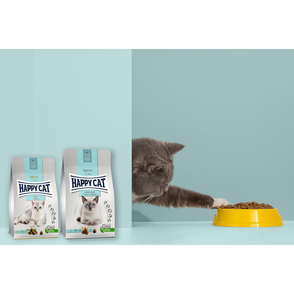 Happy Cat Happy Cat – Sensitive Droogvoer Kat – 1.3kg – Kattenbrokken – Maag & Darmen – Adult