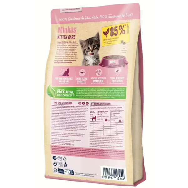 Happy Cat Happy Cat - Minkas -  Droogvoer Kat - 10 kg - Kattenbrokken - Gevolgelte - Kitten Care