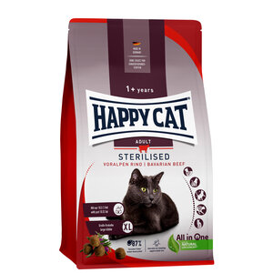 Happy Cat –  Droogvoer Kat – 1.3kg – Kattenbrokken – Sterilised – Rund – Adult