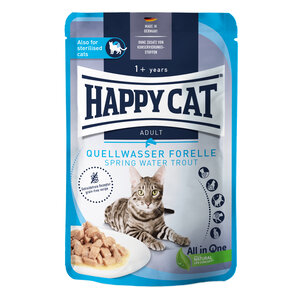 Happy Cat - Natvoer - Kattenvoer in saus - Forel - 85 gram - Adult