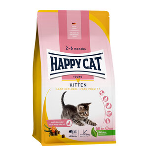 Happy Cat - Droogvoer Kat - 300g - Kattenbrokken - Gevogelte - 2-6 maanden - Kitten