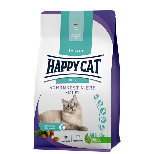 Happy Cat Happy Cat – Sensitive Droogvoer Kat – 1.3kg – Kattenbrokken – Nierdieet – Adult