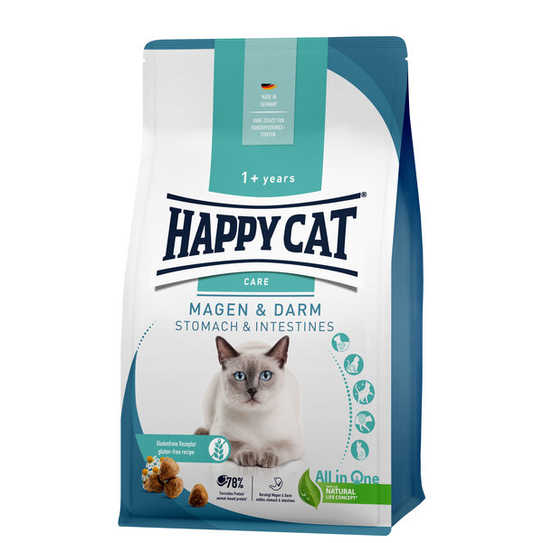 Happy Cat Happy Cat – Sensitive Droogvoer Kat – 4kg – Kattenbrokken – Maag & Darmen – Adult