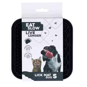Eat Slow Live Longer Lick Mat Duo S Grey