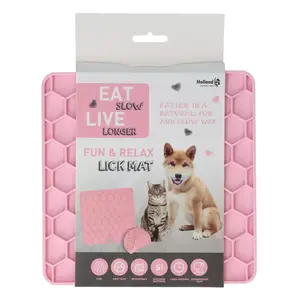 Eat Slow Live Longer Fun & Relax Lick Mat Roze