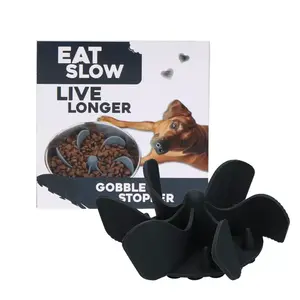 Eat Slow Live Longer Lick Mat Gobble Stopper Grey