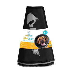 Zenpet Procone - honden/kattenkraag - bescherming - XL - zwart