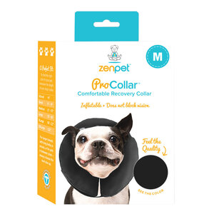 Zenpet ProCollar - honden/kattenkraag - bescherming - M - zwart