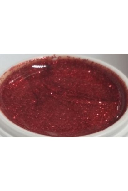 221 | Farbgel by Enzo 5ml - Fine Glitter Red