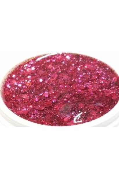 163 | Farbgel by Enzo 5ml - Glitter Red Rose