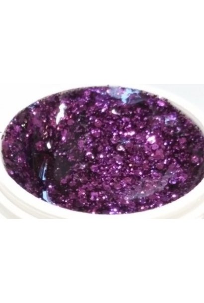 086 | Farbgel by Enzo 5ml - Glitter Mix Pink Violett