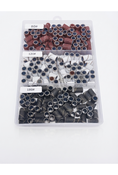 Nagelfrees Schuurrolletjes Set in Opbergbox (80# / 120# / 180#)