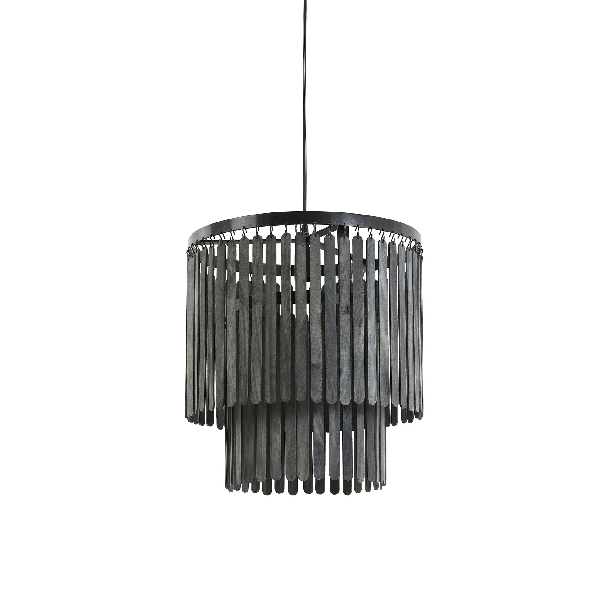 Light & Living Hanglamp hout mat zwart | Eigenstijlwonen.nl - Eigenstijl Wonen