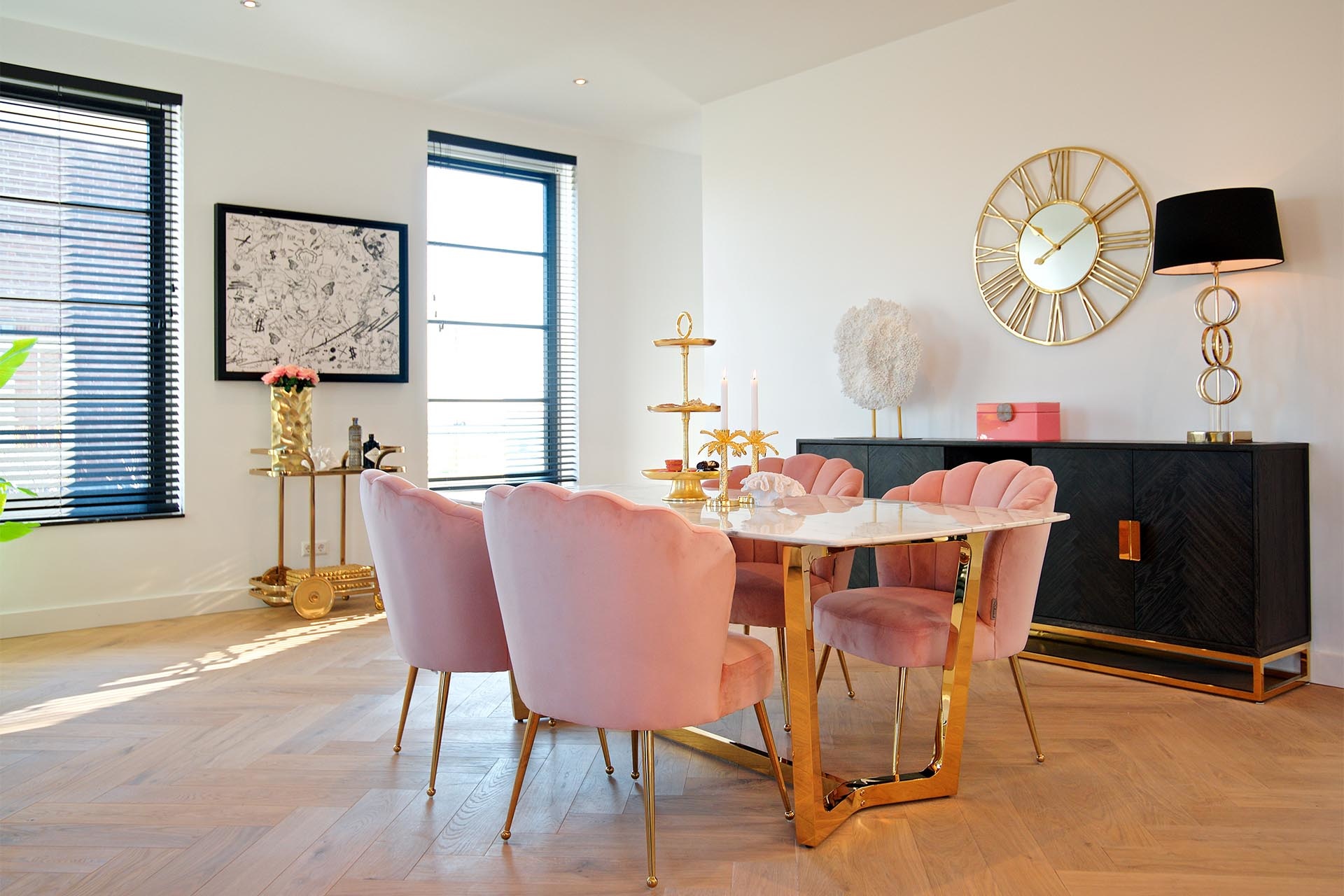beha Voorman factor Richmond Interiors stoel Pippa pink velvet | Eigenstijlwonen.nl -  Eigenstijl Wonen