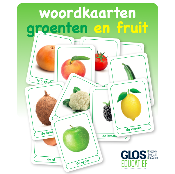 Conform pad Uitbarsten Woordkaarten groenten en fruit - Glos Educatief