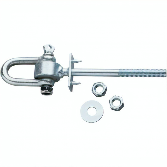Swing King schommelhaak met harpsluiting M12 x 135 mm verzinkt zilver