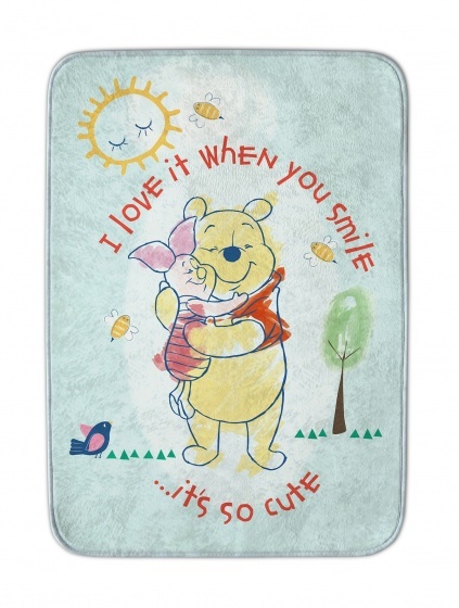 Achoka vloerkleed Winnie the Pooh blauw 70 x 95 cm