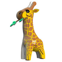 maak je eigen Giraffe junior 9,5 x 7 cm karton geel