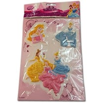 3D stickers prinsessen junior multicolor 3-delig