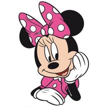 kussen Minnie Mouse junior 28 x 20 cm polyester roze/wit