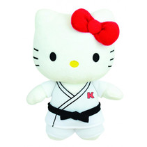 knuffel Hello Kitty Plush Retro 14 cm pluche wit/zwart