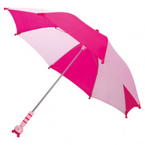 kinderparaplu junior 38 cm polyester roze/donkerroze