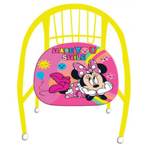 kinderstoel Minnie Mouse meisjes 36 cm staal geel/roze