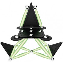 magneetspeelgoed Glowstix staal zwart/groen 50-delig