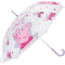 paraplu Peppa Pig junior 46 cm polyester roze/paars