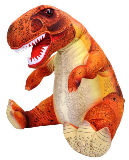 Wild Republic knuffel T-Rex junior 58 cm pluche oranje