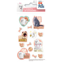 stickers Secret life of Pets junior wit 84 stuks