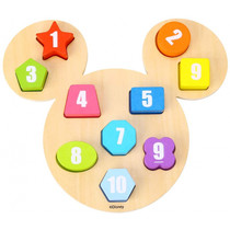 vormenpuzzel Mickey Mouse junior 9 x 12 cm 11-delig