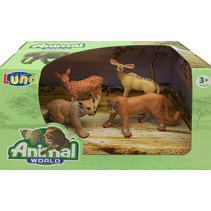 speelset Animal World Jungle junior bruin 4-delig