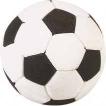 gum Voetbal jongens 3,5 cm rubber zwart/wit
