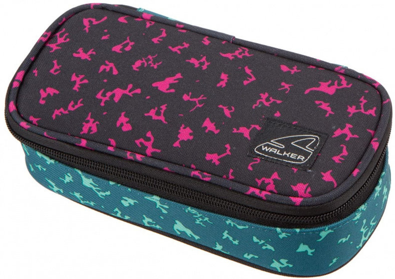 etui Classic Petrol meisjes 21 x 10 cm polyester zwart
