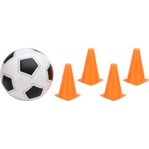 voetbalspel junior oranje/wit 5-delig