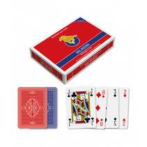 speelkaarten 6,3 x 8,8 cm PVC blauw/rood 2 stuks