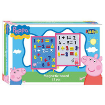 magneetbord Peppa Pig junior 30 cm roze/blauw/wit 37-delig