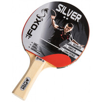 tafeltennisbat Silver 2 Star 23 cm hout/rubber blank/rood