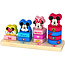 Tooky Toy Mickey & Minnie Mouse Houten Tel- en Stapelspel 15-delig