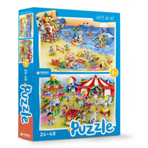 legpuzzel Beach & Circus junior 24/48 stukjes